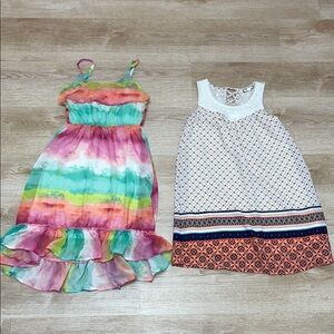 The children’s Place Colorful Spaghetti Strap & Eyeshadow Geometric Print Dress
